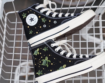Custom Embroidered Converse: Sea Turtle Sneakers