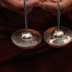 Spiritual 2 inches Special Mantra Carving Tingsha  From Nepal-Meditation Sound-Sound Healing-Meditation Practice