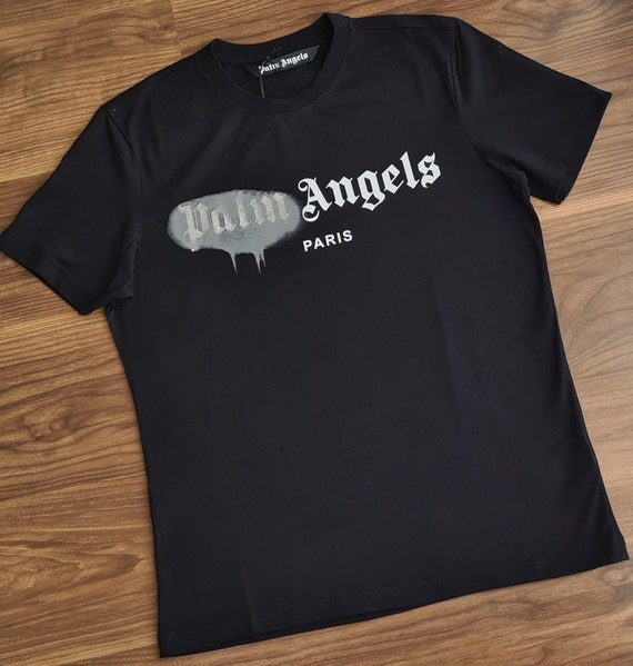 Monogram Spray City T-Shirt Paris in black - Palm Angels® Official