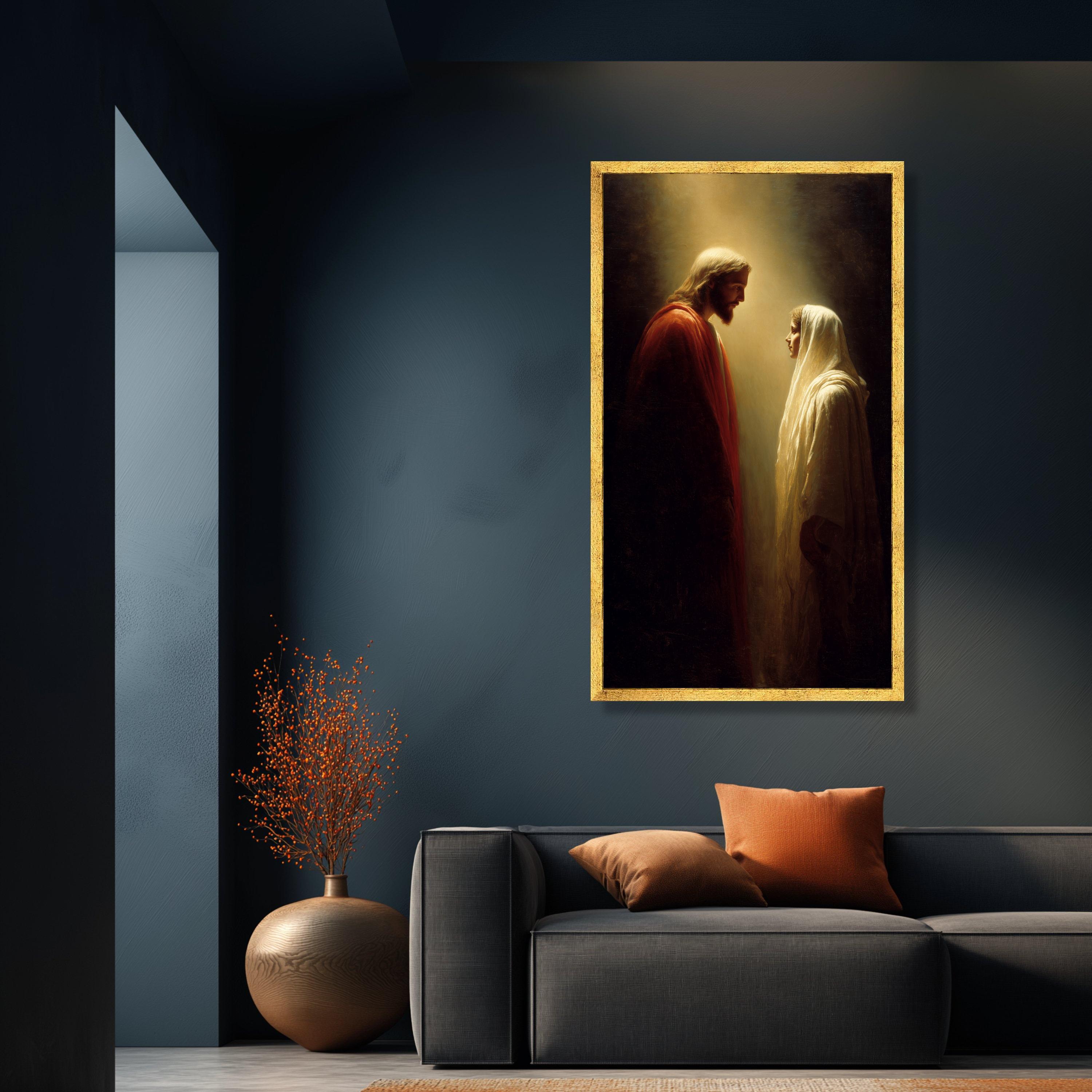 Jesus and Mary Magdalene Canvas, Christian Religious Wall Art - Etsy