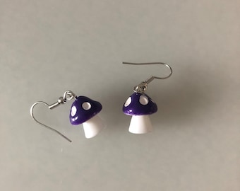 mushroom earrings