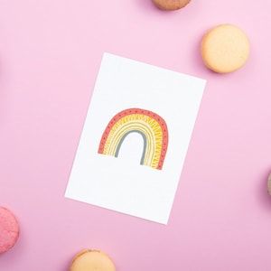 Regenboog lege kaart | Geïllustreerde wenskaart | Eco-vriendelijke wenskaart | Gemaakt in Ierland