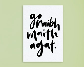 Go Raibh Maith Agat Irish Language Thank You Card | Eco Friendly Greeting Card | Made in Ireland