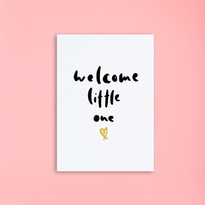 Biglietto di benvenuto per il tuo piccolo/biglietto per neonato/biglietto d'auguri illustrato/biglietto d'auguri ecologico/prodotto in Irlanda