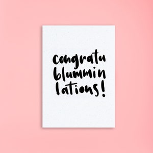 ¡Felicitaciones! / Tarjeta de felicitación divertida / Tarjeta de felicitación ecológica / Hecho en Irlanda