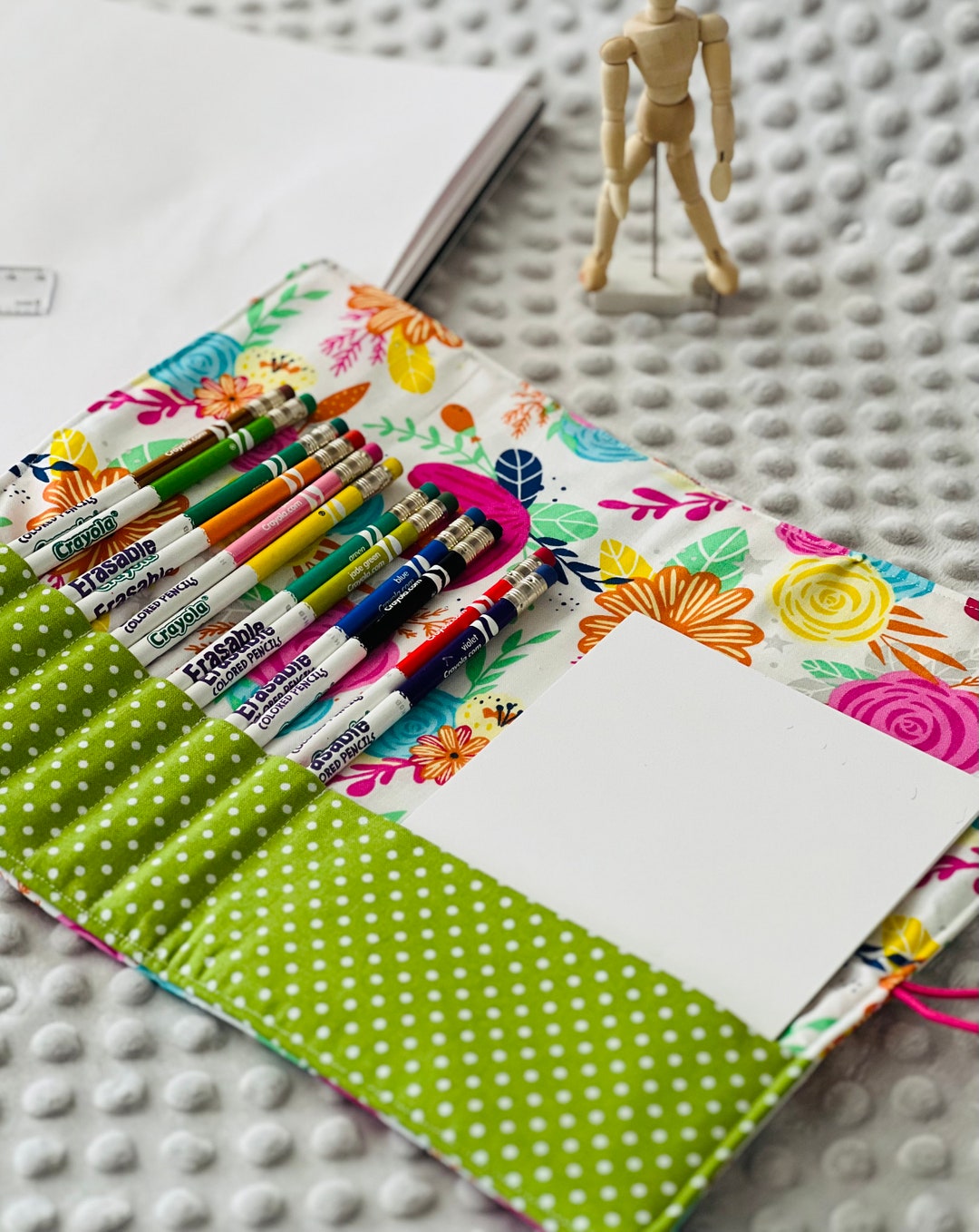 Drawing Case Fabric Drawing Case Kids Activity on the Go - Etsy