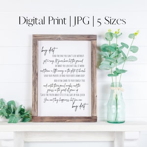 Buy Dirt | Digital Print | Instant Download | Farmhouse | 5 Sizes Included | JPG |