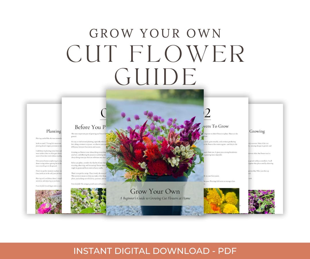 Flower Planting Guide.pdf Beginner Cut Flower Growing Guide | DIY Home Garden (digital PDF) - Etsy