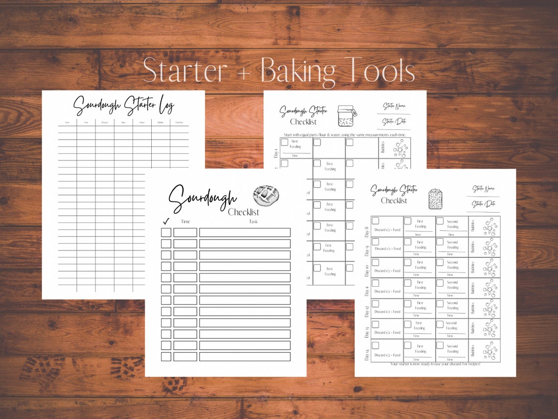 Sourdough Journal Sourdough Starter Sourdough Tracker Etsy