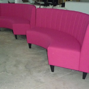 Semi Circular Booth bench/ Bespoke dining bench / Booth Bench/ Banquette / sofa made to order/ reception sofa / fixed seating/ any colour