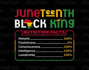 Juneteenth Black King Nutritional Facts Svg, Juneteenth Kids Svg, Juneteenth Since 1865 Svg, African American Svg, The Real Independence