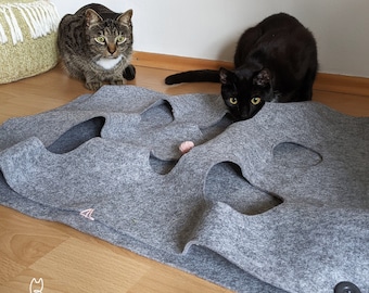 Katzenspielteppich "Haustiger", Spielmatte für Katzen, Katzenspielzeug