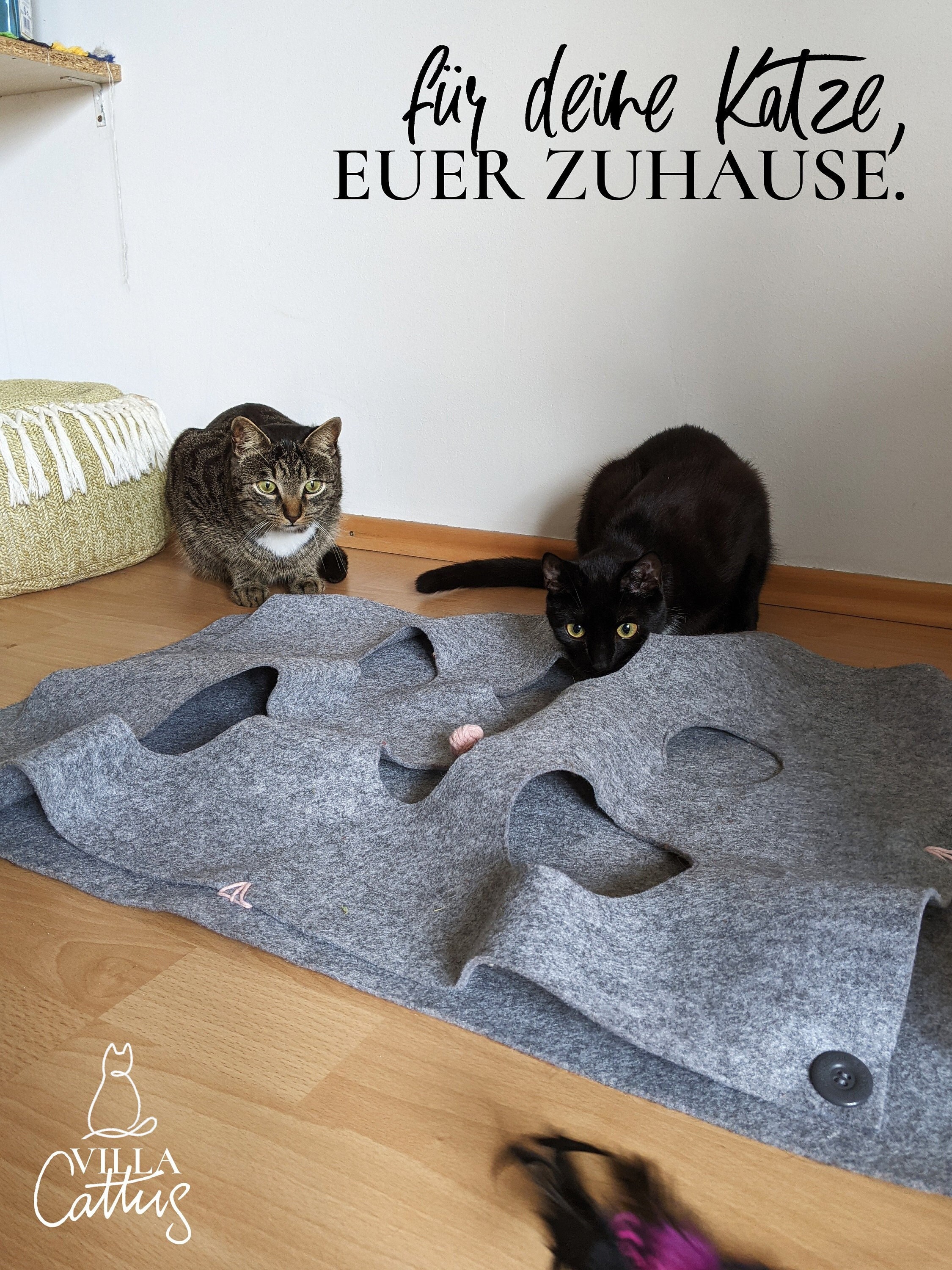 Katzen-Teppich Fürs Katzenklo – 40x60 Cm, Wasserdicht, Rutschfest, Doppellagig, Faltbar