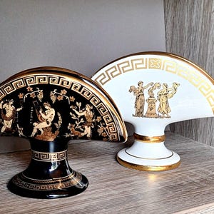 OFFERTA! Due portatovaglioli greci, oro 24 carati, fatti a mano
