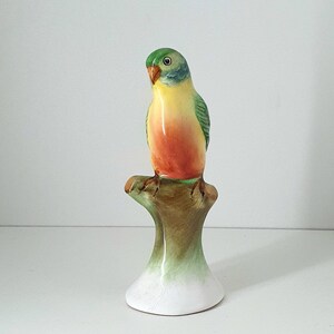 Very beautiful, decorative ceramic parrot, Bodrogkereszturi Keramia, hand painted