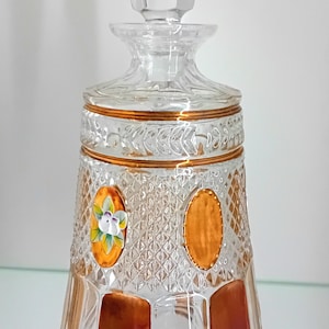 Beautiful whiskey carafe, hand-cut crystal glass