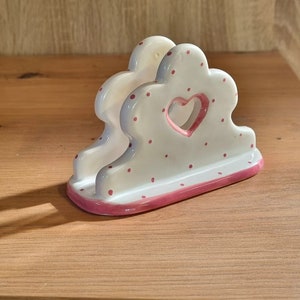 Gmundner ceramic napkin holder, hand-painted