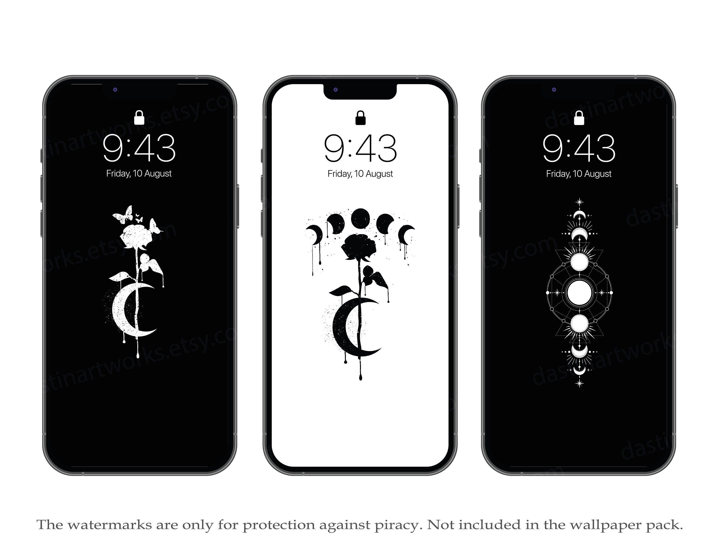 Buy 3 Aesthetic Iphone Wallpaper Occult Grunge Witchy Gothic Online in  India  Etsy