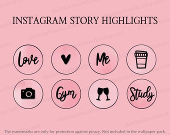 Instagram highlights cover icons Royalty Free Vector Image