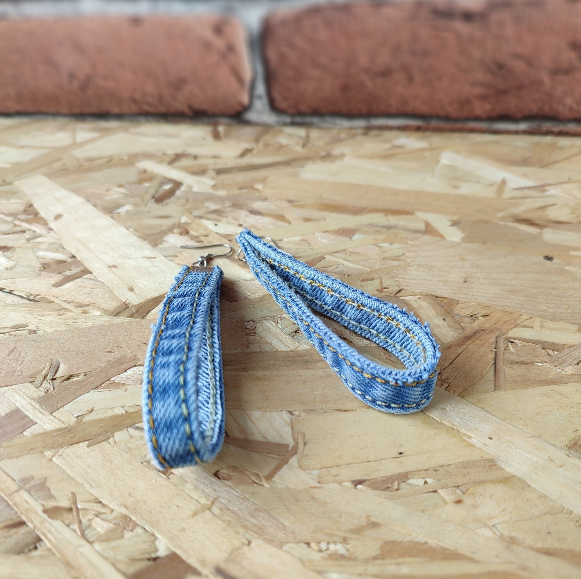 Long earrings deals on jeans
