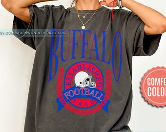Vintage Style Comfort Colors T-Shirt, Buffalo Bill T-Shirt, Bill T-Shirt, Bills Football, Buffalo New York, Buffalo Fan Gift FYJ15