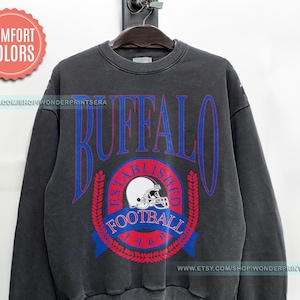 Buffalo Football Vintage Style Comfort Colors Sweatshirt, Buffalo Bill Crewneck, Bill Sweatshirt, Buffalo New York, Buffalo Fan Gift FYJ15