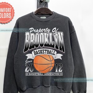 Brooklyn Basketball Vintage Style Comfort Colors Sweatshirt, Brooklyn Sweater, Nets Crewneck, Brooklyn T-Shirt, Brooklyn Net Fan Gift KBA10