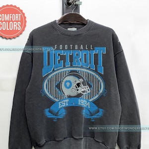 Detroit Football Comfort Colors Vintage Style Sweatshirt, Detroit Football Tee, Detroit Football Shirt,Detroit Sweater,Sunday Football FAR18