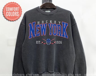 New York Ranger Vintage Style Comfort Colors Sweatshirt Tshirt,Ranger Sweater,Rangers T-Shirt,Hockey Fan Shirt,Retro New York Ice Hockey H26