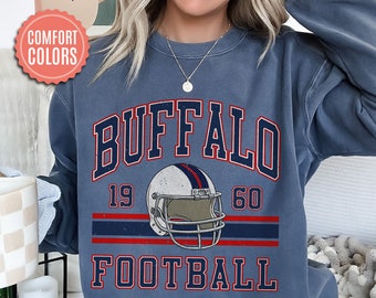 Vintage Style Comfort Colors Sweatshirt, Buffalo Bill Sweatshirt, Bill Sweatshirt, Bills Football, Buffalo New York, Buffalo Fan Gift #F51