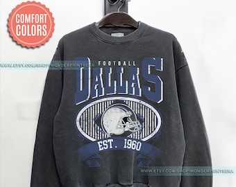 Dallas Football Vintage Style Comfort Colors Sweatshirt,Dallas Football Shirt,Cowboy Sweatshirt,Dallas Shirt,Football Shirt,Dallas Fans FAR1