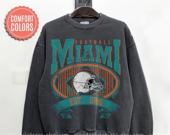 Miami Football Vintage Style Comfort Colors Sweatshirt, Retro Miami Football Crewneck, Miami Football TShirt,Miami Florida Football Gift F89