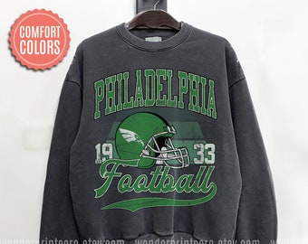 Philadelphia Football Vintage Style Comfort Colors Sweatshirt,Philadelphia Football Tshirts,Football Tshirt, Philadelphia Retro Crewneck F27