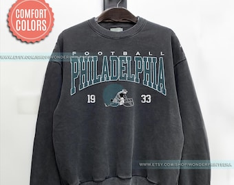Philadelphia Football Vintage Style Comfort Colors Sweatshirt,Philadelphia Football Tshirt,Football Tshirt, Philadelphia Retro Crewneck FND4