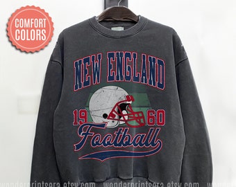 New England Football Vintage Style Comfort Colors Sweatshirt,The Pats T-Shirt,Vintage New England Fan Gift Crewneck,Patriots Sweatshirt FSE2