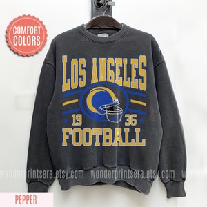 Los Angeles Football Vintage Style Comfort Colors Crewneck Sweatshirt, Game Day Pullover, Rams 90s Style Football Crew #F147