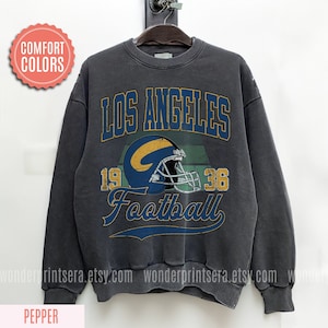 Los Angeles Football Vintage Style Comfort Colors Crewneck Sweatshirt, Game Day Pullover, Rams 90s Style Football Crew #F97