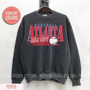 Atlanta Brave Vintage Comfort Colors Crewneck Sweatshirt,Brave EST 1871 Tshirt,Atlanta Baseball Shirt,Retro Brave Shirt,Baseball Game BGL1