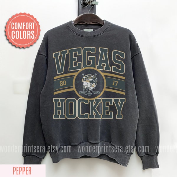 Vegas Golden Knight Vintage  Style Comfort Colors Sweatshirt T-Shirt,Vegas Golden Knight Sweater,Hockey Fan Shirt,Retro Vegas Ice Hockey H20