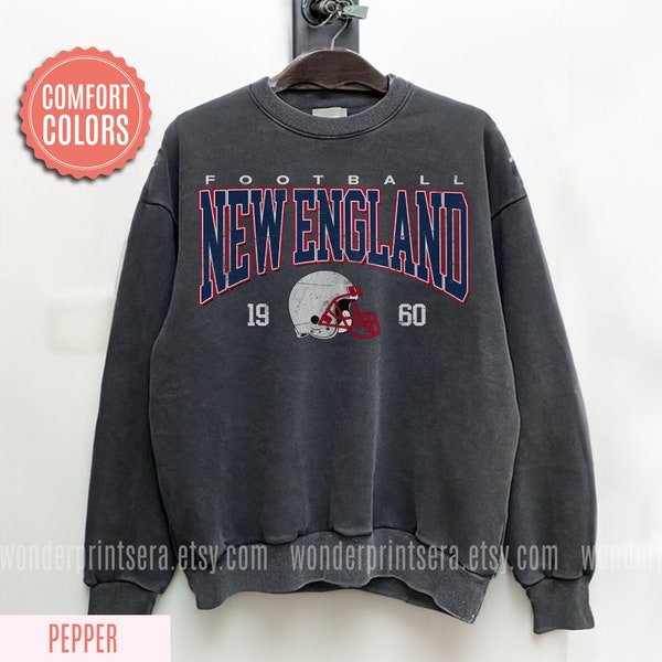 New England Football Vintage Style Comfort Colors Sweatshirt,The Pats T-Shirt,Vintage New England Fan Gift Crewneck,Patriots Sweatshirt #F74