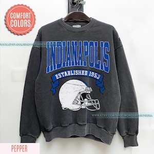 Indianapolis Football Vintage Style Comfort Colors Sweatshirt,Indianapolis Football Shirt, Retro Indianapolis Football Fan Gift FXA24
