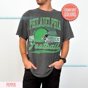 Philadelphia Football Vintage Style Comfort Colors T-Shirt,Philadelphia Football Tshirt,Football Tshirt, Philadelphia Retro Crewneck FSE4 image 2