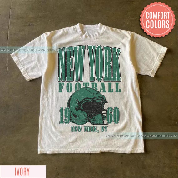 New York Football Retro 80s Vintage Style Comfort Colors Crewneck