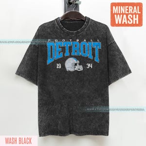 Detroit Football Mineral Wash Vintage Style T-Shirt, Detroit Football Tee, Detroit Football Shirt,Detroit Sweater,Sunday Football FND18