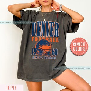 Denver Football Vintage Style Comfort Colors T-Shirt,Retro Denver Football Shirt,Denver Footbal Fans Gift Sweater,Sunday Football FSM10 image 3