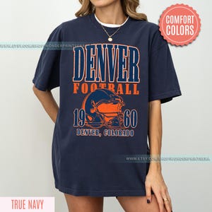 Denver Football Vintage Style Comfort Colors T-Shirt,Retro Denver Football Shirt,Denver Footbal Fans Gift Sweater,Sunday Football FSM10 image 5