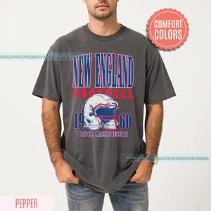 New England Football Vintage Style Comfort Colors T-Shirt,The Pats T-Shirt,Vintage New England Fan Gift Crewneck,Patriots T-Shirt FSM2 image 4