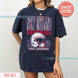 New England Football Vintage Style Comfort Colors T-Shirt,The Pats T-Shirt,Vintage New England Fan Gift Crewneck,Patriots T-Shirt FSM2 image 5