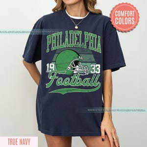 Philadelphia Football Vintage Style Comfort Colors T-Shirt,Philadelphia Football Tshirt,Football Tshirt, Philadelphia Retro Crewneck FSE4 image 4