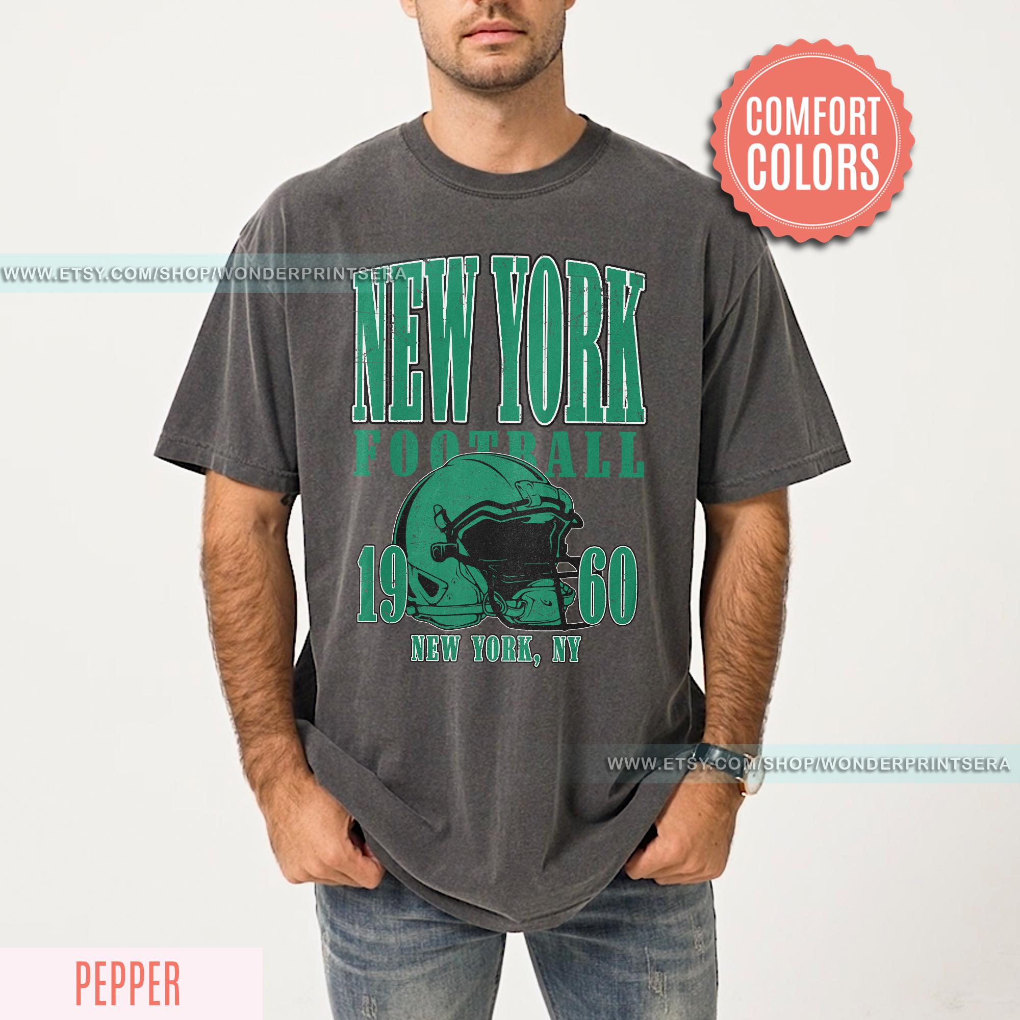 New York Football Retro 80s Vintage Style Comfort Colors Crewneck